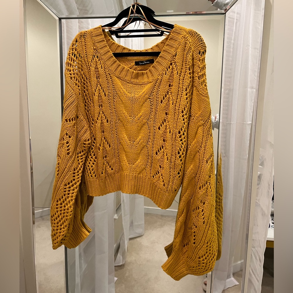 Love Tree mustard sweater
